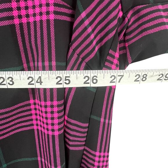 Torrid Shirt Womens 4XL Black Pink Plaid Short Sleeve Button Back Top Plus Size - Picture 8 of 15